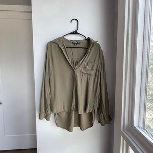 Velvet Heart Olive Green Button Down Shirt Size: M